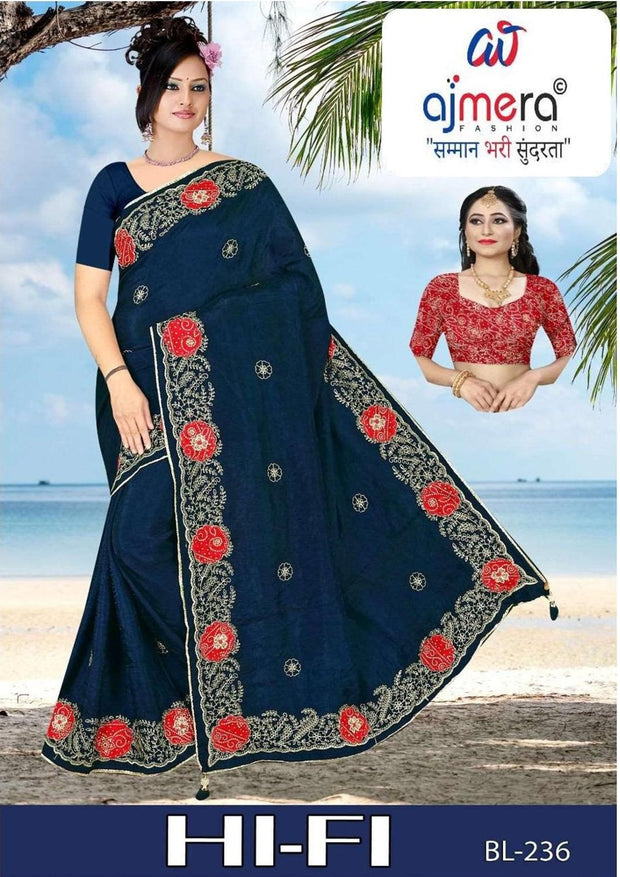 Printed Matching Saree with Blouse Piece for Premium Ethnic and Traditional Wear | KDV-HIFI