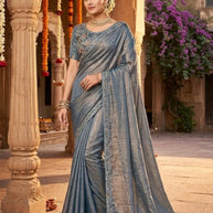 Printed Matching Saree with Blouse Piece for Premium Ethnic and Traditional Wear | KPS-FARZANA
