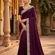 Dyed Fancy Matching Saree with Without Blouse for Premium Ethnic and Traditional Wear | RT-ROOP SANGAM