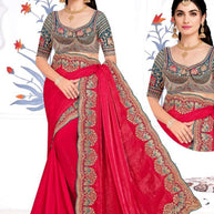 Printed Matching Saree with Blouse Piece for Premium Ethnic and Traditional Wear | CDM-DEVKI