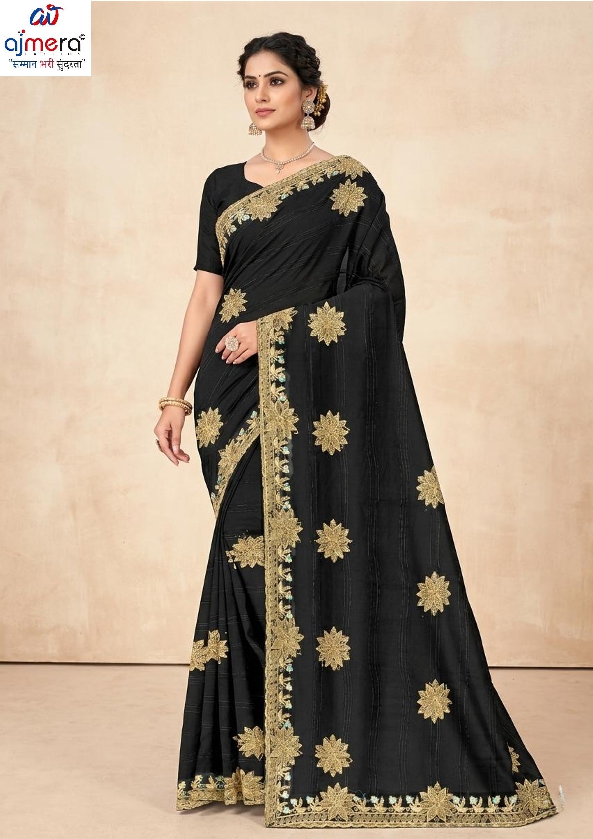Ethnic Matching Saree with Blouse Piece for Premium Ethnic and Traditional Wear | VKM-SANGEMARMAR