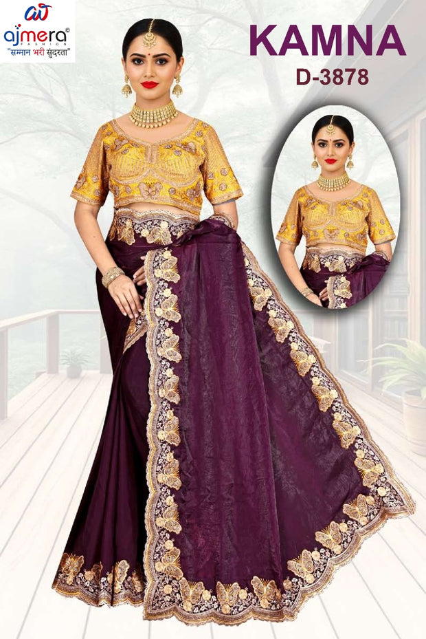 Festival Saree with Blouse Piece for Premium Ethnic and Traditional Wear | CDM-KAMNA