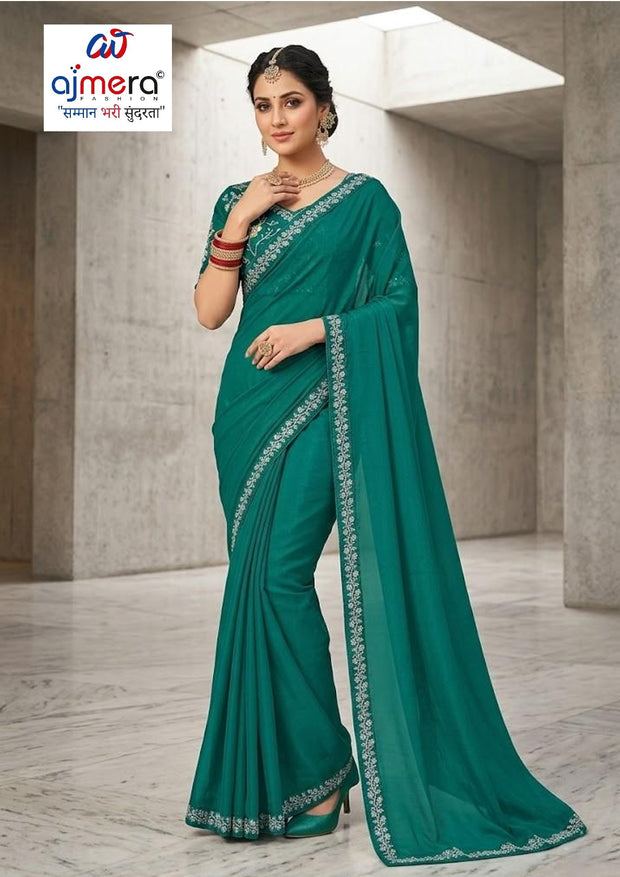 Ladies Matching Saree with Blouse Piece for Premium Ethnic and Traditional Wear | PRM-KROMI