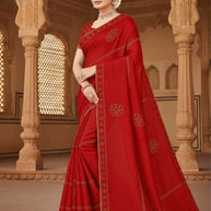 Ladies Matching Saree with Blouse Piece for Premium Ethnic and Traditional Wear | RAL-DANGAL