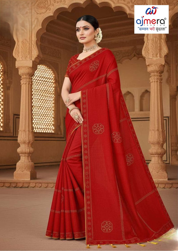 Ladies Matching Saree with Blouse Piece for Premium Ethnic and Traditional Wear | RAL-DANGAL