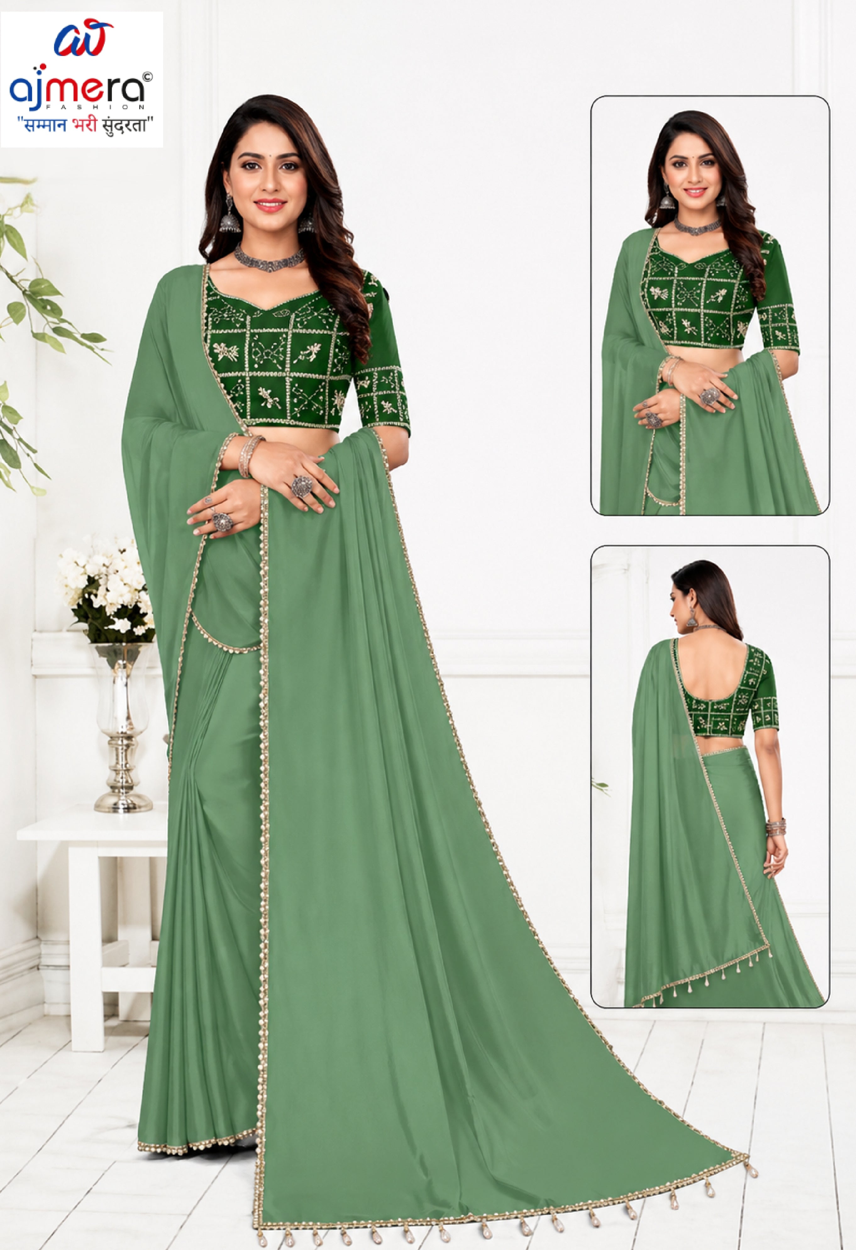 Matching Saree with Blouse Piece for Premium Ethnic and Traditional Wear | PUN-FESTIVAL-427