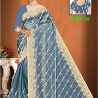 Matching Saree with Blouse Piece for Premium Ethnic and Traditional Wear | RRJ-VANDE BHARAT