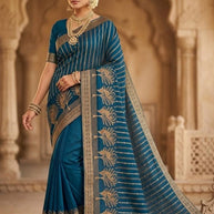 Embroidered Fancy Saree with Blouse Piece for Premium Ethnic and Traditional Wear | MTE-QUEEN VASUNDHARA