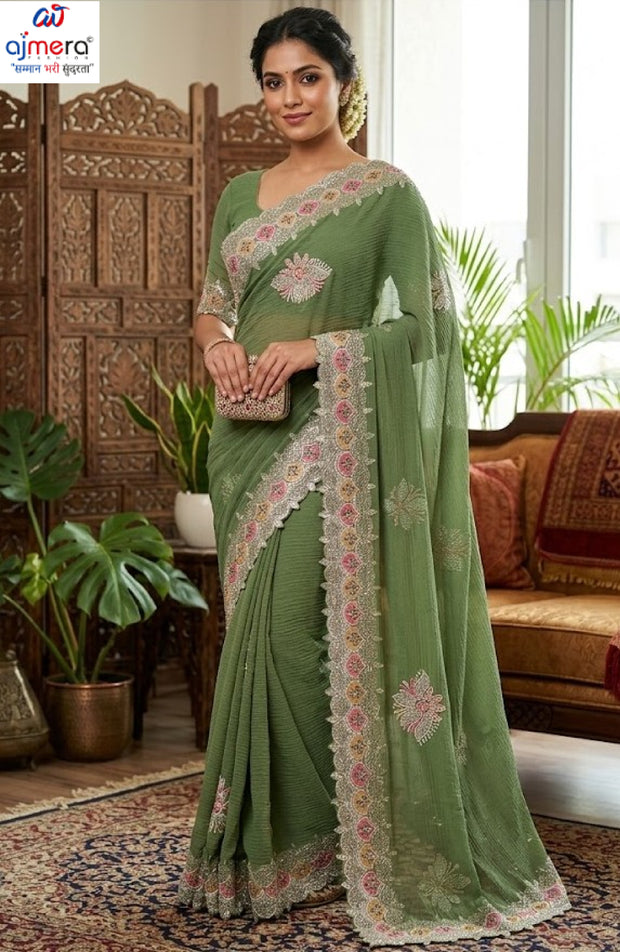 Ethnic Matching Saree with Blouse Piece for Premium Ethnic and Traditional Wear | PSC-PAYAL-3909