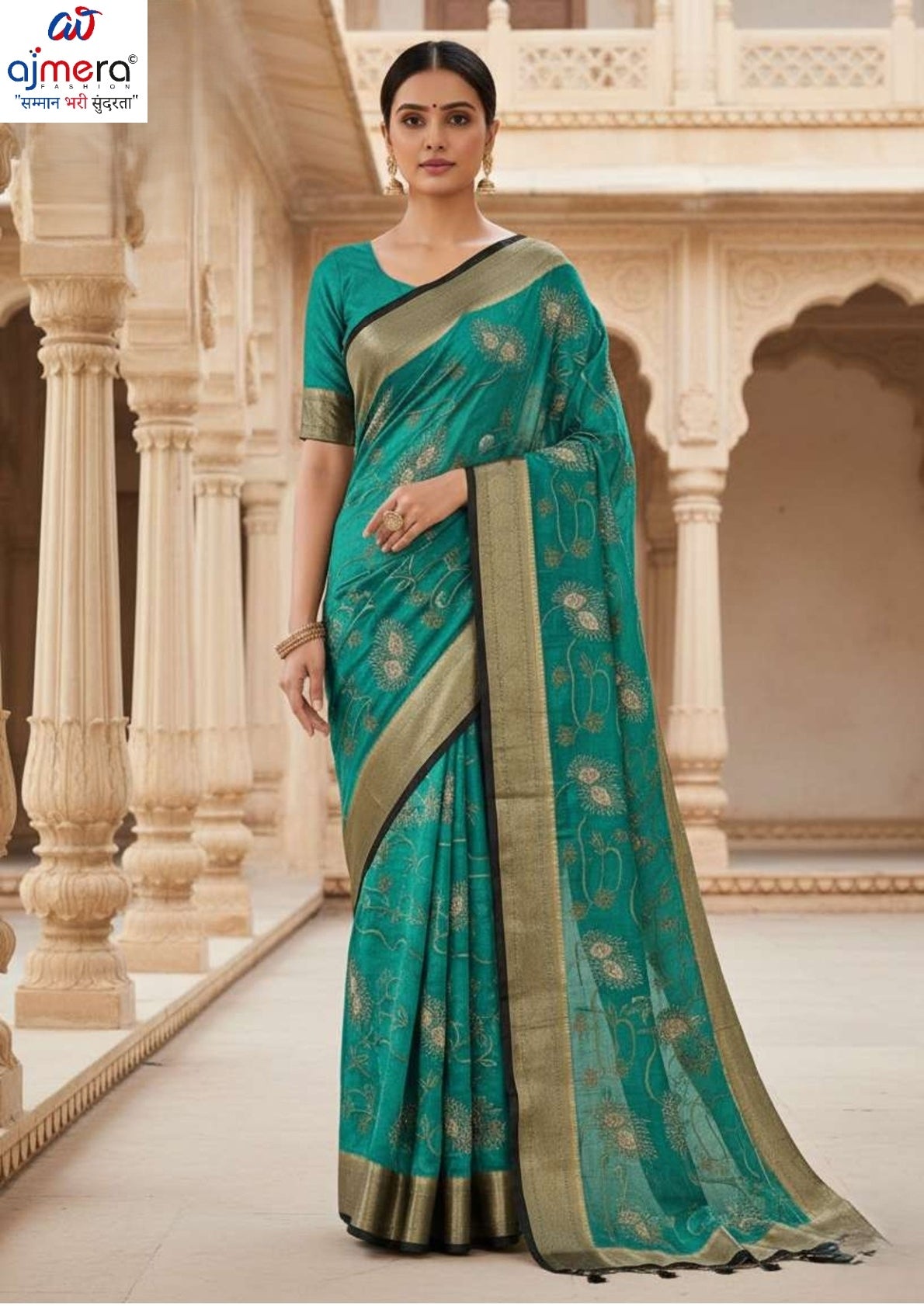 Printed Matching Saree with Blouse Piece for Premium Ethnic and Traditional Wear | SBV-HD-1077