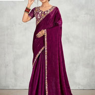 Party Wear Matching Saree with Blouse Piece for Premium Ethnic and Traditional Wear | KPS-BADAM