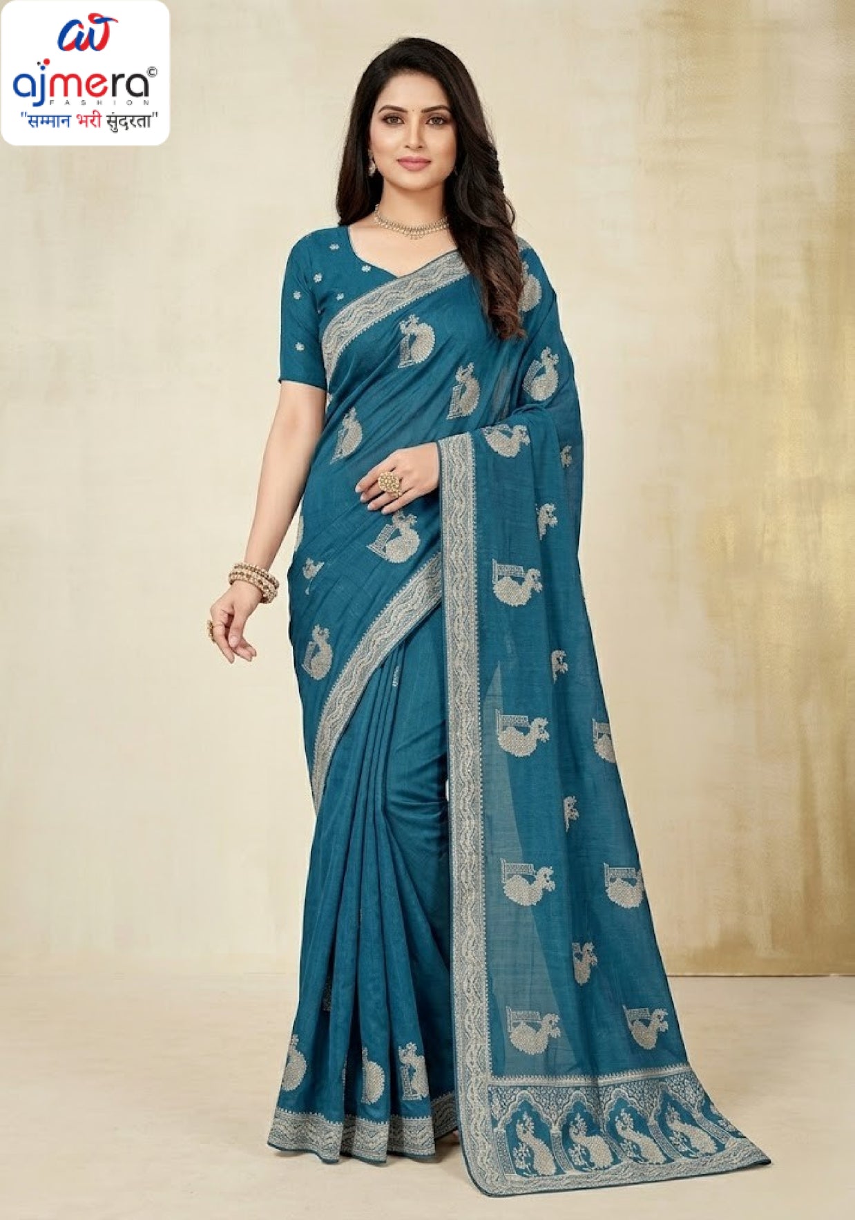 Synthetic Matching Saree with Blouse Piece for Premium Ethnic and Traditional Wear | RT-NIVIA-A