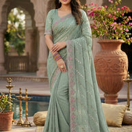 Party Wear Matching Saree with Blouse Piece for Premium Ethnic and Traditional Wear | PSC-DULARI-4427