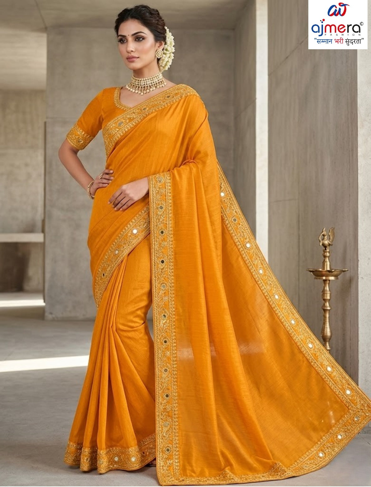 KPS-AMRUDLadies Matching Saree with Blouse Piece for Premium Ethnic and Traditional Wear | KPS-AMRUD