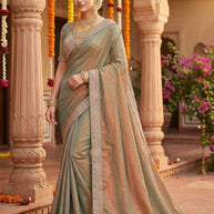 Ladies Matching Saree with Blouse Piece for Premium Ethnic and Traditional Wear | KPS-MARIGOLD