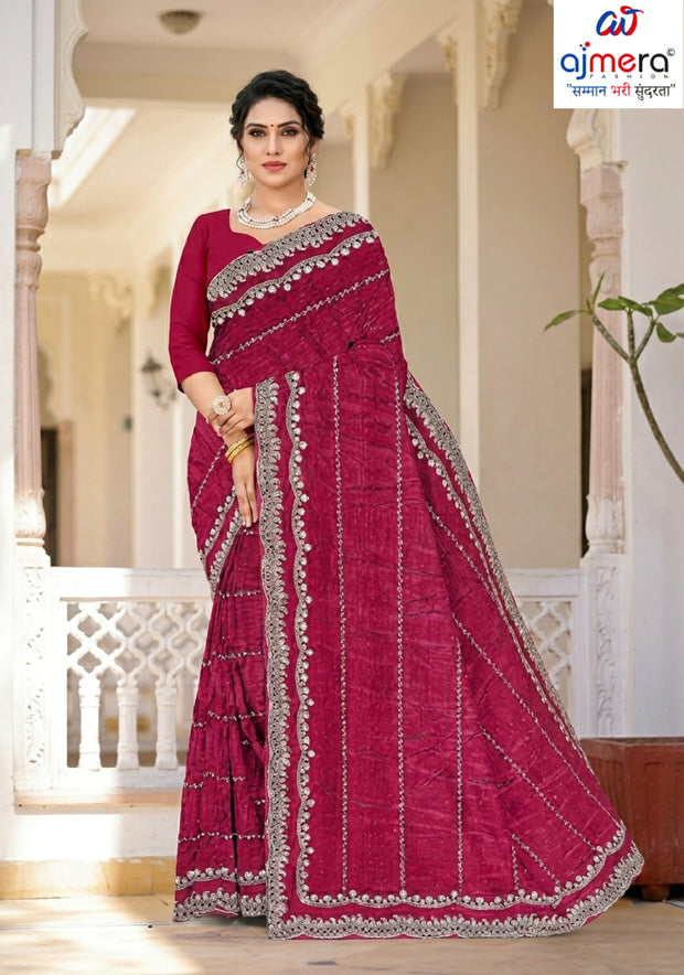 Dyed Fancy Matching Saree with Blouse Piece for Premium Ethnic and Traditional Wear | MKM-NYKAA