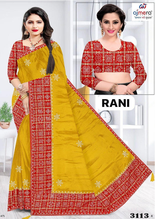 Wholesale Fancy Saree with Blouse Piece for Premium Ethnic and Traditional Wear | SIR-RANI