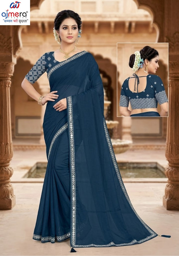 Party Wear Matching Saree with Blouse Piece for Premium Ethnic and Traditional Wear | SMM-8745