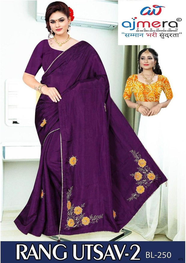Party Wear Matching Saree with Blouse Piece for Premium Ethnic and Traditional Wear | KDV-RANG UTSAV-2