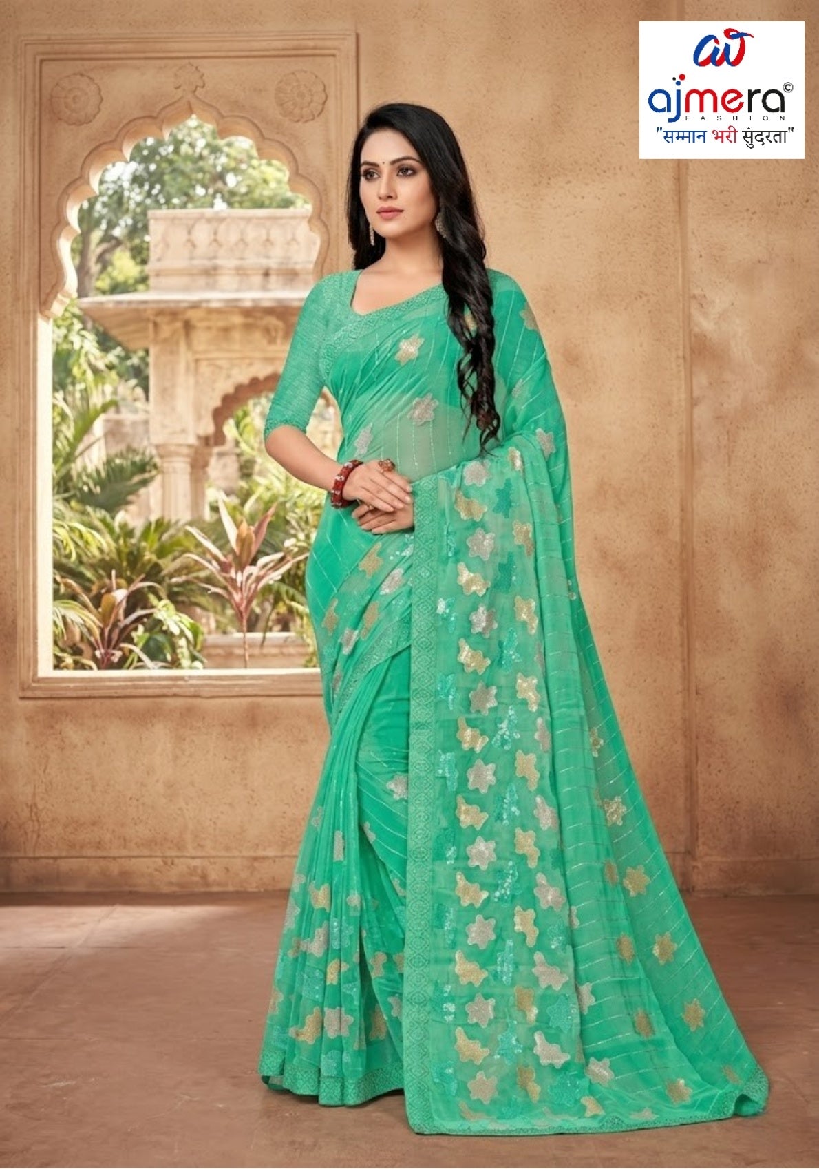 Synthetic Matching Saree with Blouse Piece for Premium Ethnic and Traditional Wear | VCR-NEXA