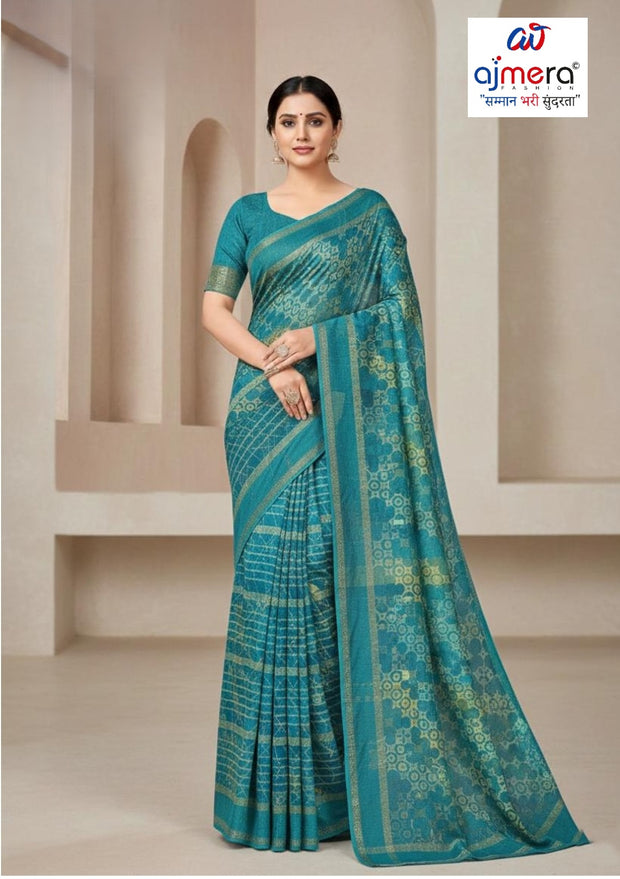 Ethnic Matching Saree with Blouse Piece for Premium Ethnic and Traditional Wear | RAL-SNAP