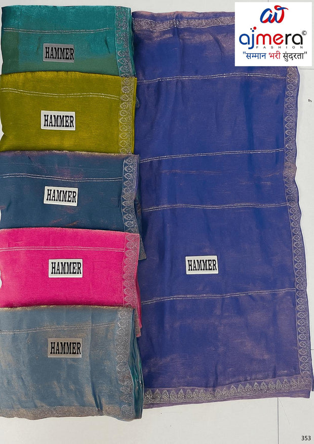 Dyed Saree with Blouse Piece for Premium Ethnic and Traditional Wear | VLS-HAMMER