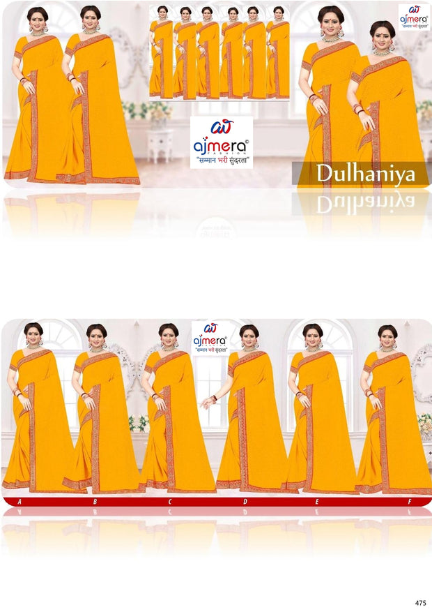 Embroidered Fancy Saree with Without Blouse for Premium Ethnic and Traditional Wear | MTE-DULHANIYA
