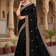 Ladies Matching Saree with Blouse Piece for Premium Ethnic and Traditional Wear | VKM-JAAFERI