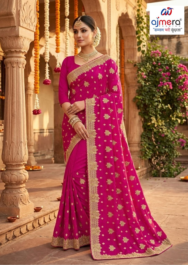 Dyed Saree with Blouse Piece for Premium Ethnic and Traditional Wear | VKM-CIVIC
