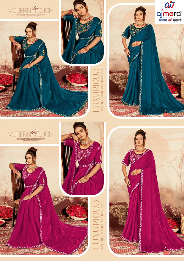 Dyed Fancy Matching Saree with Blouse Piece for Premium Ethnic and Traditional Wear | KPS-KAREENA