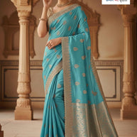 Embroidered Fancy Saree with Blouse Piece for Premium Ethnic and Traditional Wear | SBV-HD-0421L
