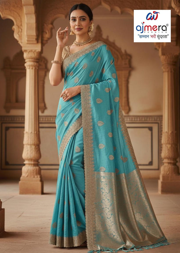 Embroidered Fancy Saree with Blouse Piece for Premium Ethnic and Traditional Wear | SBV-HD-0421L