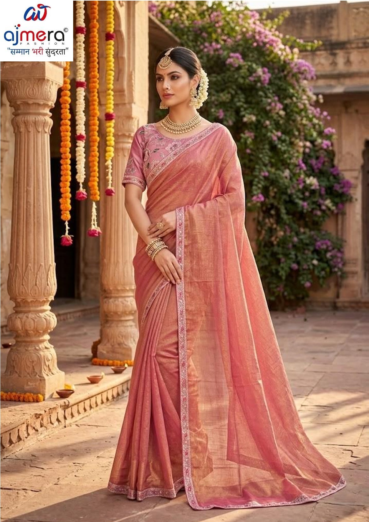 Printed Matching Saree with Blouse Piece for Premium Ethnic and Traditional Wear | KPS-TENDULKAR