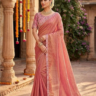 Printed Matching Saree with Blouse Piece for Premium Ethnic and Traditional Wear | KPS-TENDULKAR