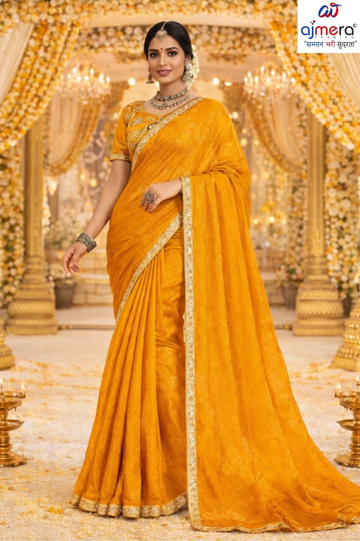 Party Wear Matching Saree with Blouse Piece for Premium Ethnic and Traditional Wear | KPS-GATHA