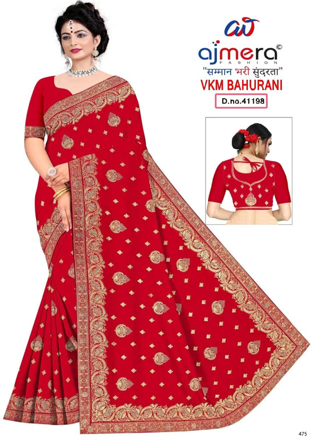 Dyed Fancy Matching Saree with Blouse Piece for Premium Ethnic and Traditional Wear | VKM-BAHURANIDyed Fancy Matching Saree with Blouse Piece for Premium Ethnic and Traditional Wear | VKM-BAHURANI