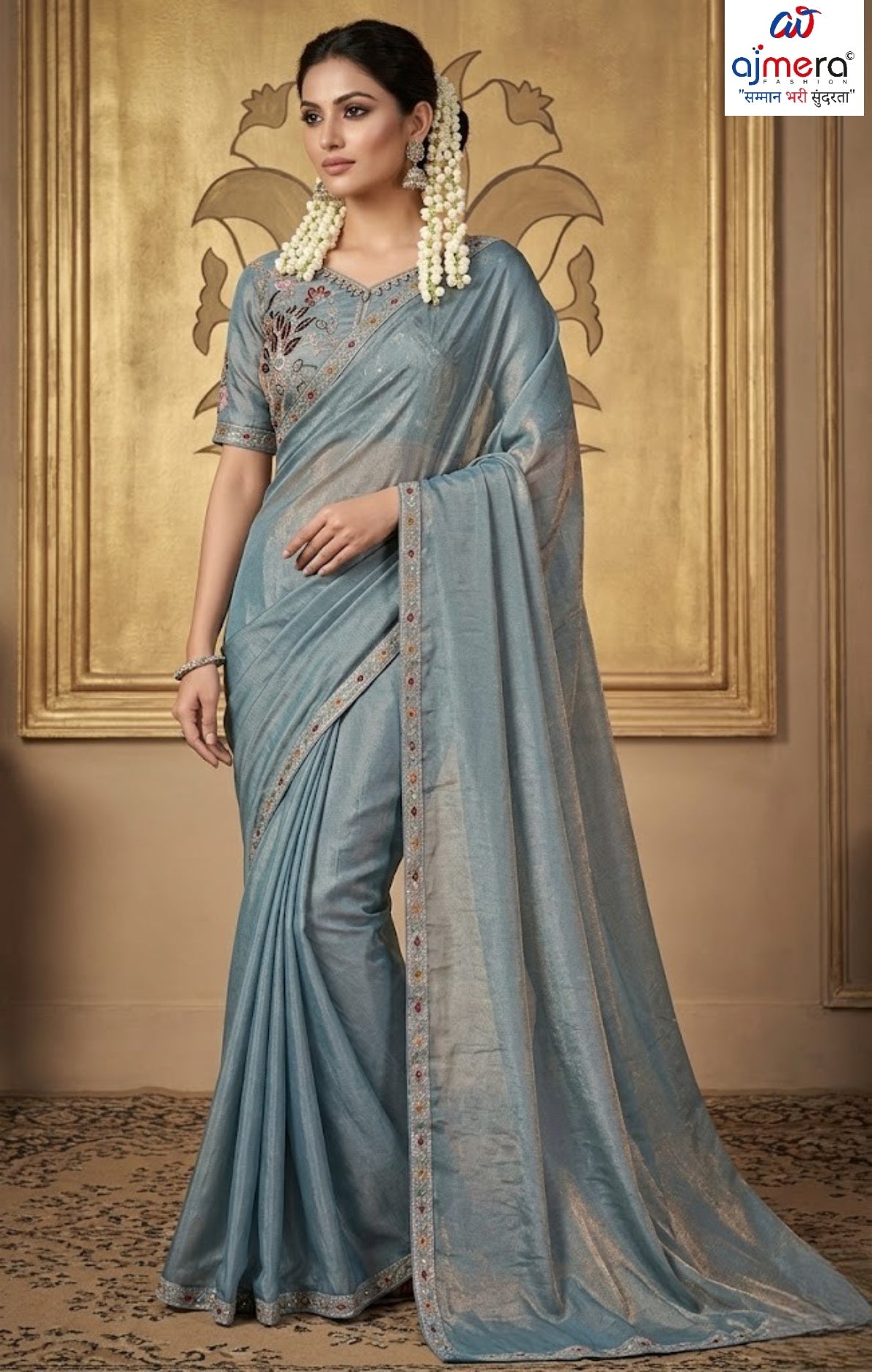Dyed Fancy Matching Saree with Blouse Piece for Premium Ethnic and Traditional Wear | KPS-CARROT