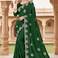 Fancy Matching Saree with Blouse Piece for Premium Ethnic and Traditional Wear | MKM-PUSHPA