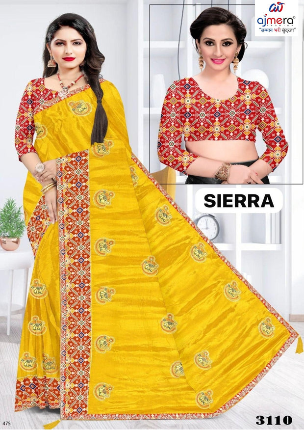 Ethnic Matching Saree with Blouse Piece for Premium Ethnic and Traditional Wear | SIR-SIERRA