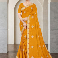 Dyed Saree with Blouse Piece for Premium Ethnic and Traditional Wear | RT-CHANDERI