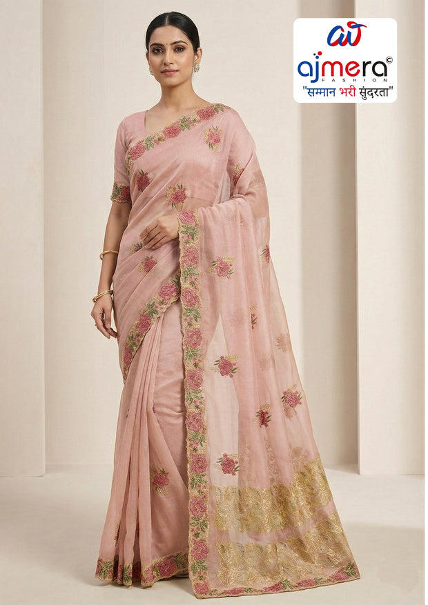 Party Wear Matching Saree with Blouse Piece for Premium Ethnic and Traditional Wear | SBV-HD-0313