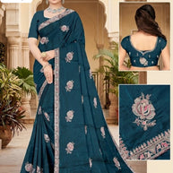 Dyed Saree with Blouse Piece for Premium Ethnic and Traditional Wear | RT-YAMINI