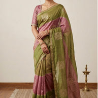 Synthetic Matching Saree with Blouse Piece for Premium Ethnic and Traditional Wear | KEI-KIA SELTOS
