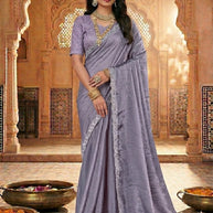 Printed Matching Saree with Blouse Piece for Premium Ethnic and Traditional Wear | KPS-MIRROR