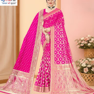 Synthetic Matching Saree with Blouse Piece for Premium Ethnic and Traditional Wear | RAL-SURYANJALI
