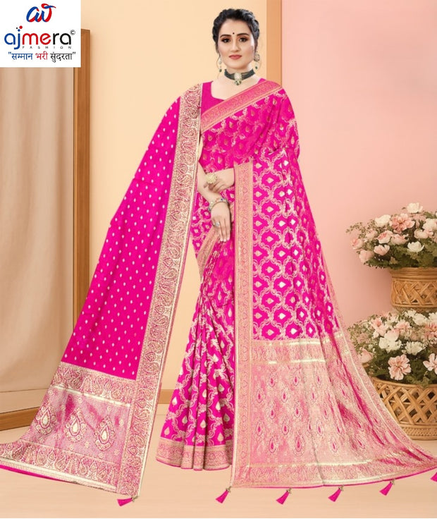 Synthetic Matching Saree with Blouse Piece for Premium Ethnic and Traditional Wear | RAL-SURYANJALI