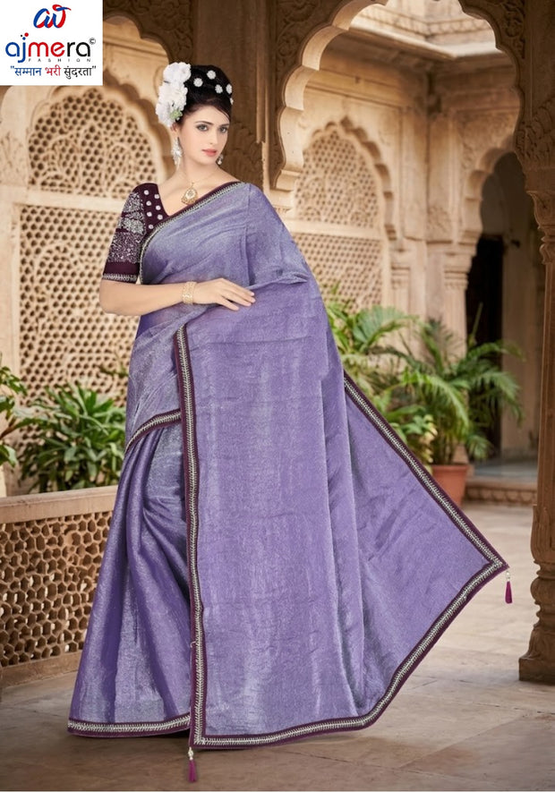 Embroidered Fancy Saree with Blouse Piece for Premium Ethnic and Traditional Wear | SMM-8728