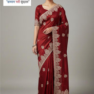 Synthetic Matching Saree with Blouse Piece for Premium Ethnic and Traditional Wear | SBV-HD-0511