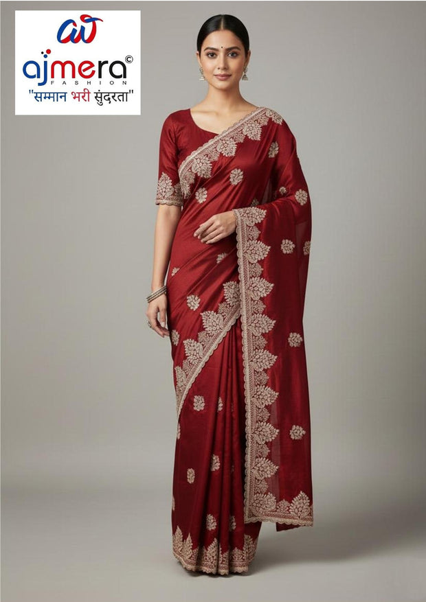 Synthetic Matching Saree with Blouse Piece for Premium Ethnic and Traditional Wear | SBV-HD-0511