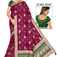Ethnic Matching Saree with Blouse Piece for Premium Ethnic and Traditional Wear | BSP-JASODA